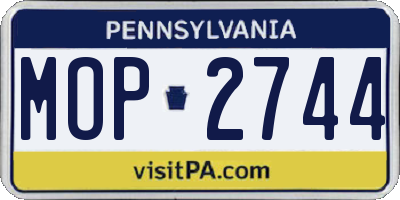 PA license plate MOP2744