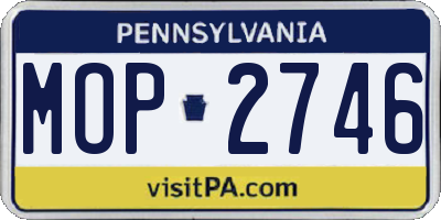 PA license plate MOP2746