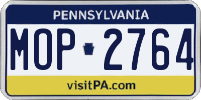 PA license plate MOP2764