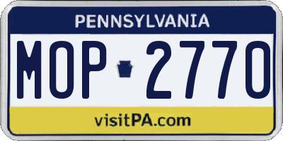PA license plate MOP2770