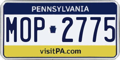 PA license plate MOP2775