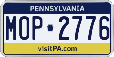 PA license plate MOP2776