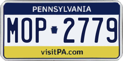 PA license plate MOP2779