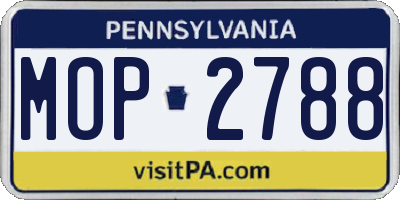 PA license plate MOP2788