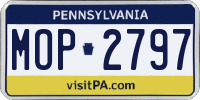 PA license plate MOP2797