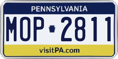 PA license plate MOP2811
