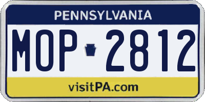 PA license plate MOP2812
