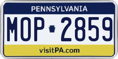PA license plate MOP2859