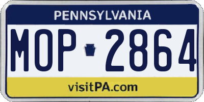 PA license plate MOP2864