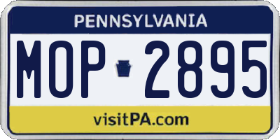 PA license plate MOP2895