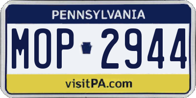 PA license plate MOP2944