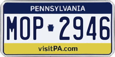 PA license plate MOP2946