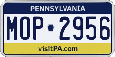 PA license plate MOP2956