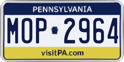 PA license plate MOP2964