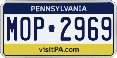 PA license plate MOP2969