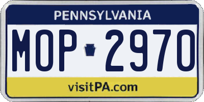 PA license plate MOP2970