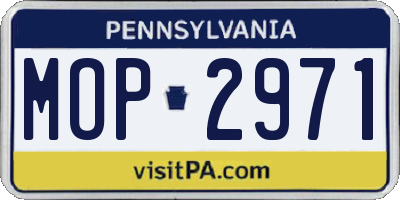 PA license plate MOP2971