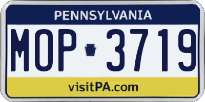 PA license plate MOP3719