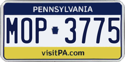 PA license plate MOP3775