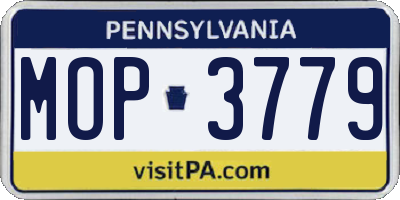 PA license plate MOP3779