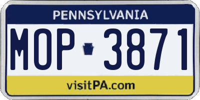 PA license plate MOP3871