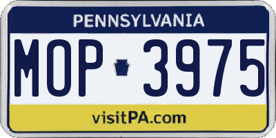 PA license plate MOP3975