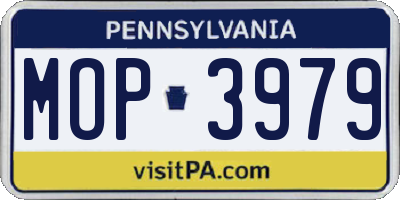 PA license plate MOP3979