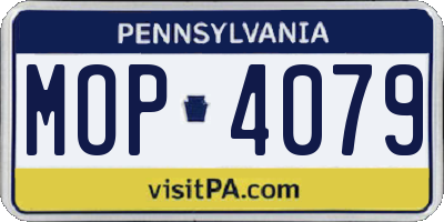 PA license plate MOP4079