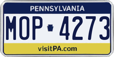 PA license plate MOP4273