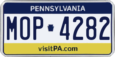 PA license plate MOP4282