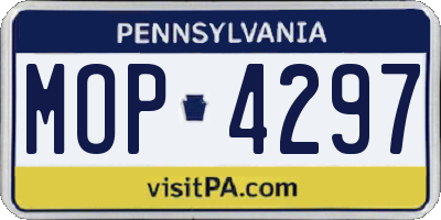 PA license plate MOP4297
