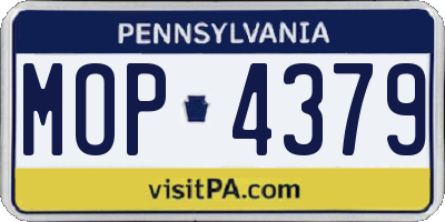 PA license plate MOP4379