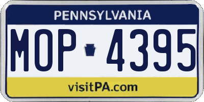 PA license plate MOP4395