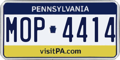 PA license plate MOP4414