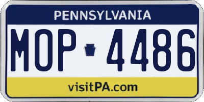 PA license plate MOP4486