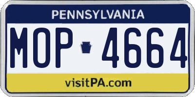 PA license plate MOP4664