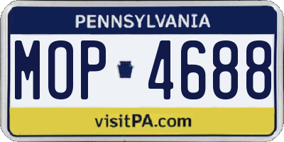 PA license plate MOP4688