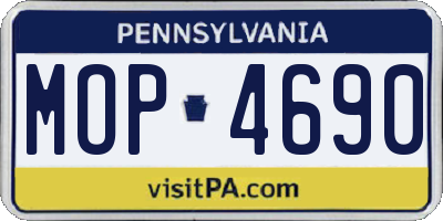 PA license plate MOP4690