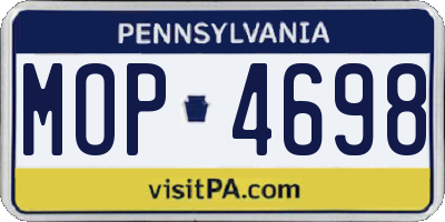 PA license plate MOP4698