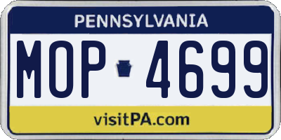 PA license plate MOP4699