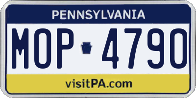 PA license plate MOP4790