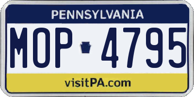 PA license plate MOP4795