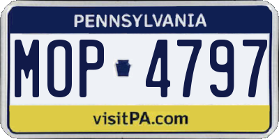 PA license plate MOP4797