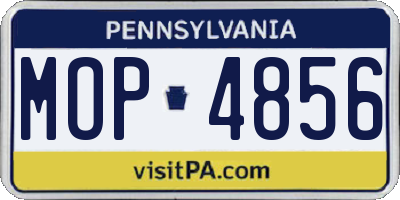 PA license plate MOP4856