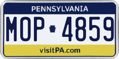 PA license plate MOP4859
