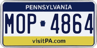 PA license plate MOP4864