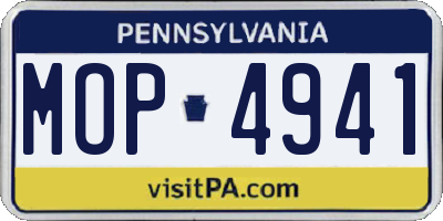PA license plate MOP4941