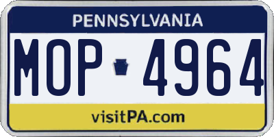 PA license plate MOP4964