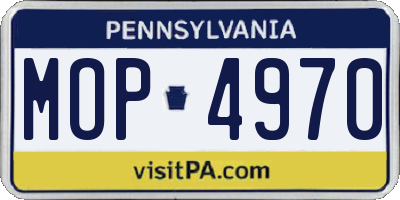 PA license plate MOP4970