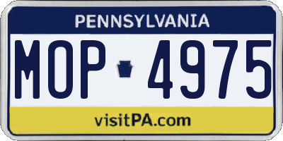 PA license plate MOP4975